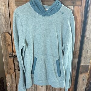 Vintage Lululemon Light Blue Layered Hoodie with Kangaroo Pocket